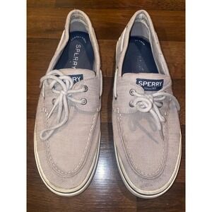 Sperry Mens Boat Shoes STS22979 Gray Men's‎ 10.5 Canvas Slip On Casual Loafers